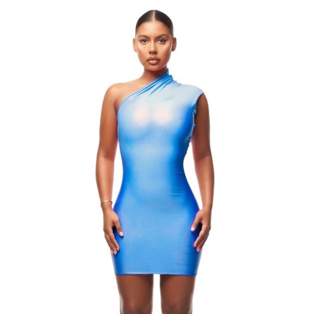 COUCOO Gagnon dress in blue‎ berry size small